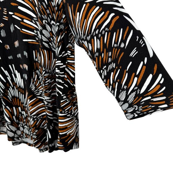 JM Collection Plus Size 1X Black Stretchy Blouse Shirt Top Business Winter Cozy - Picture 5 of 7